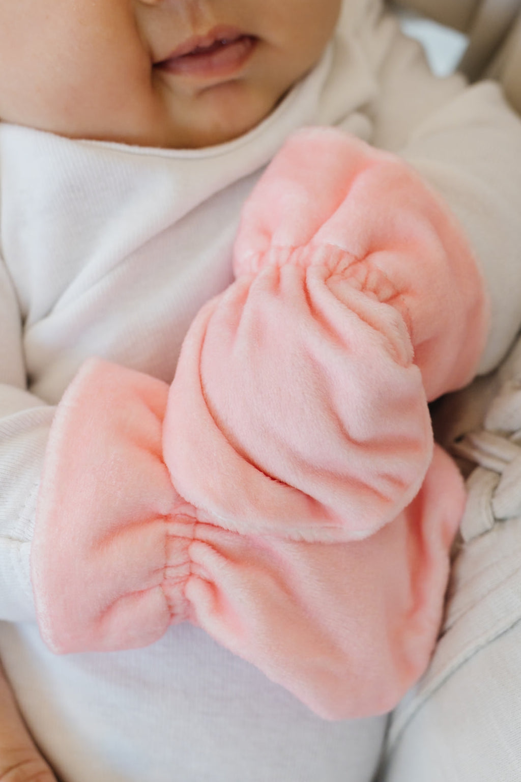 Crystal Rose Baby Mittens