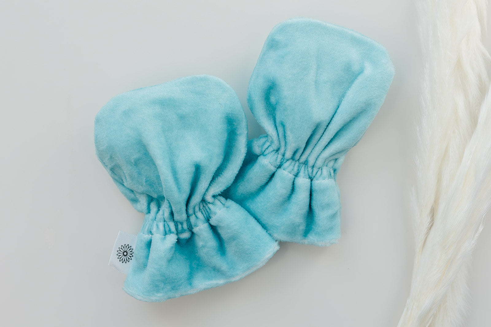 Canal Blue Baby Mittens