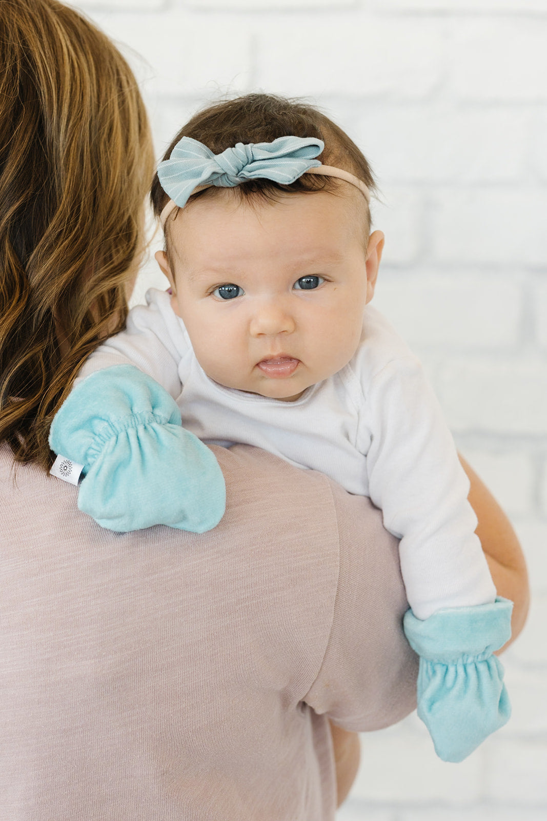 Canal Blue Baby Mittens