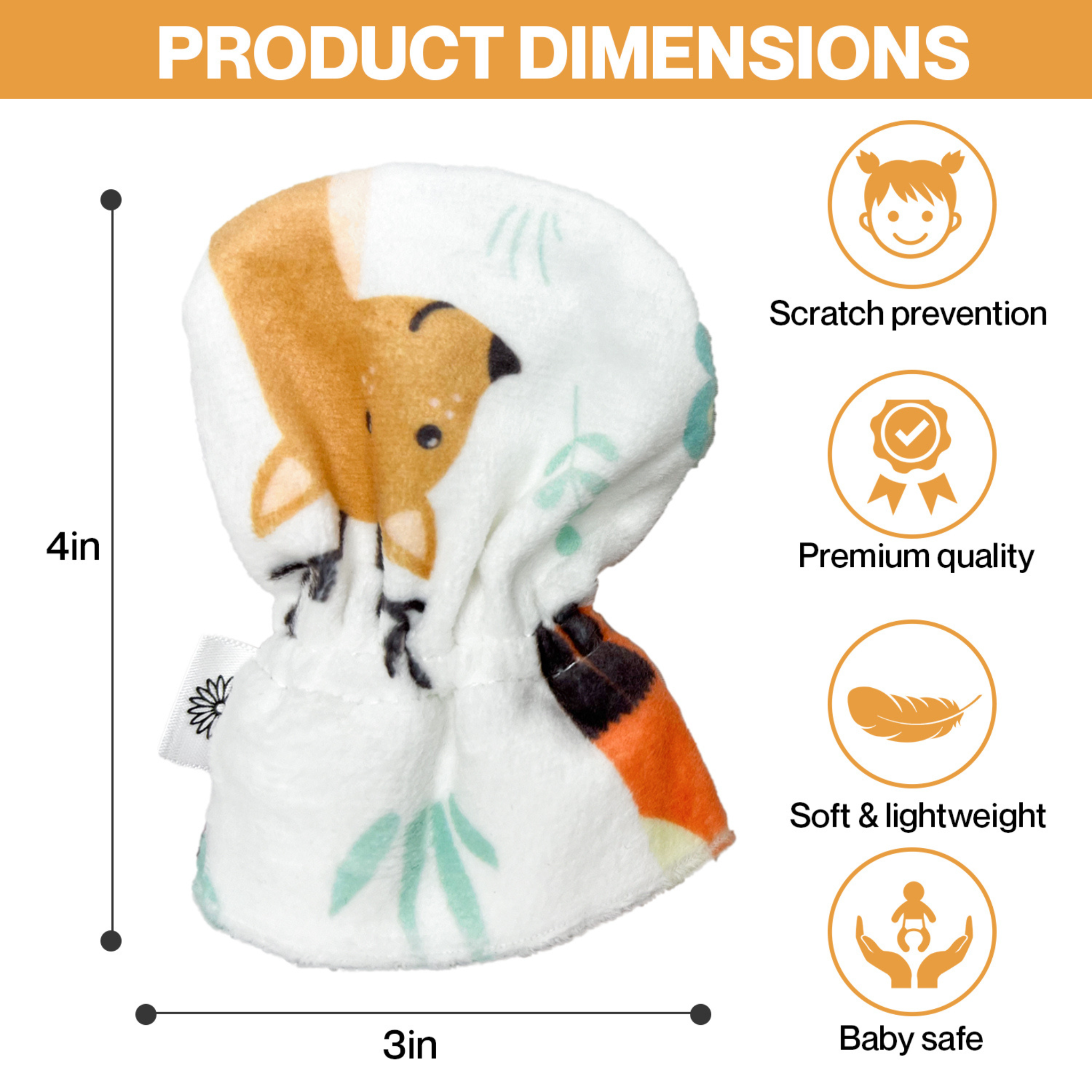 Wild Animals Baby Mittens