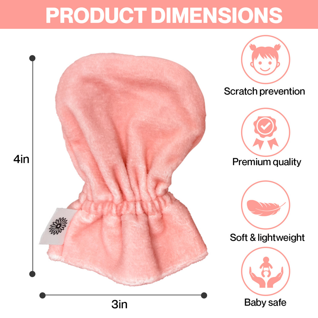 Crystal Rose Baby Mittens