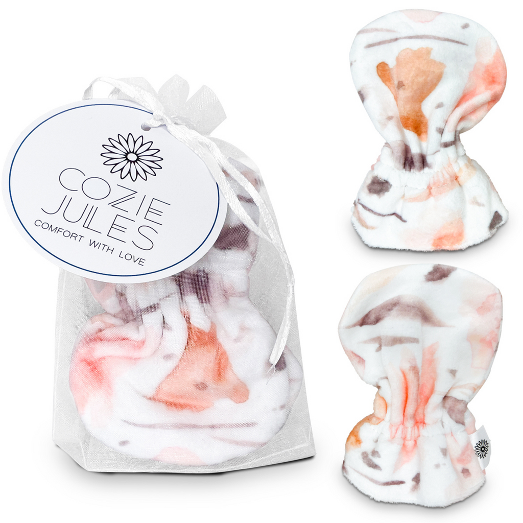 Painted Flowers Baby Mittens