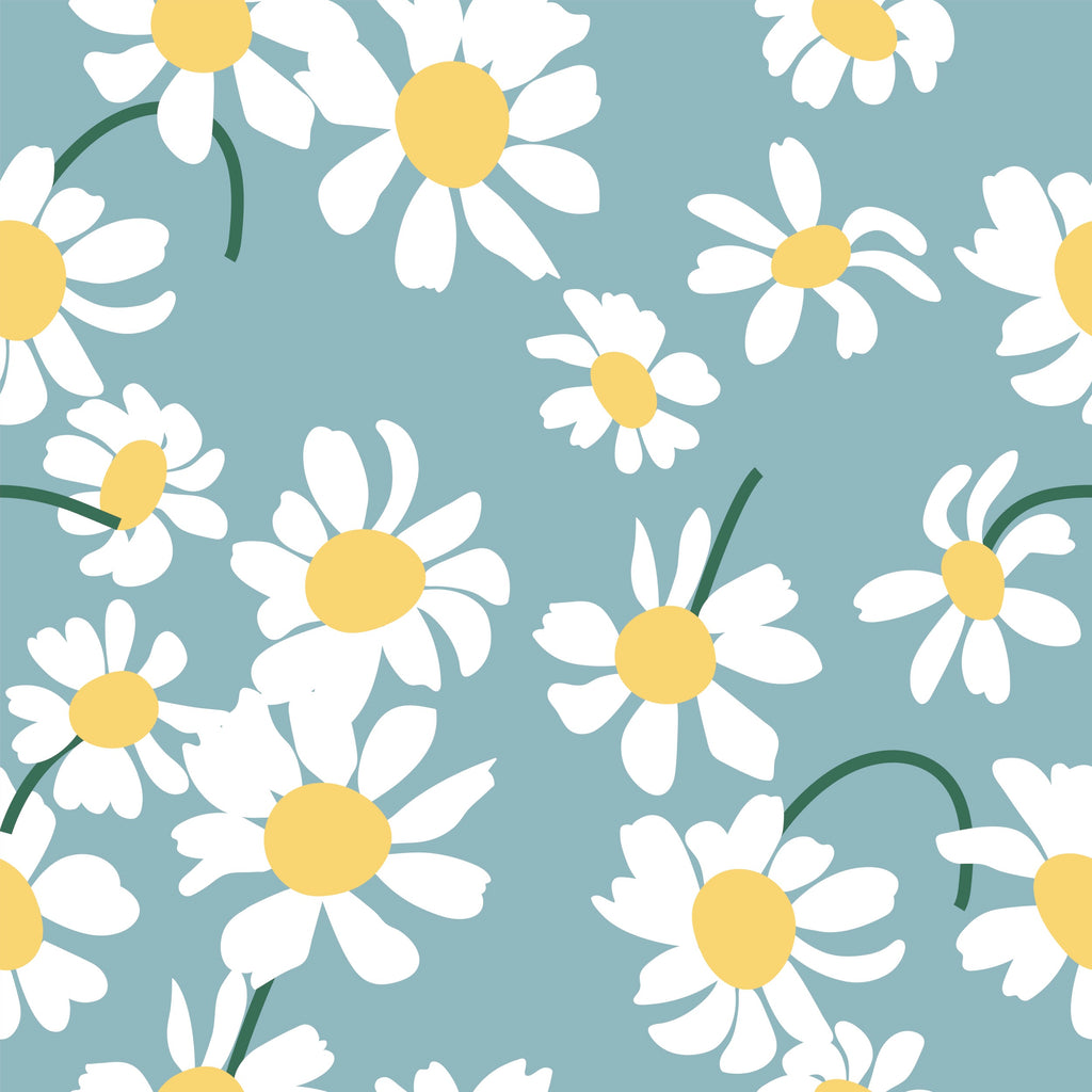 Stay-On Baby Mittens with Silicone Grip - White Daisies No Scratch Mittens for Newborns 0-6 Months